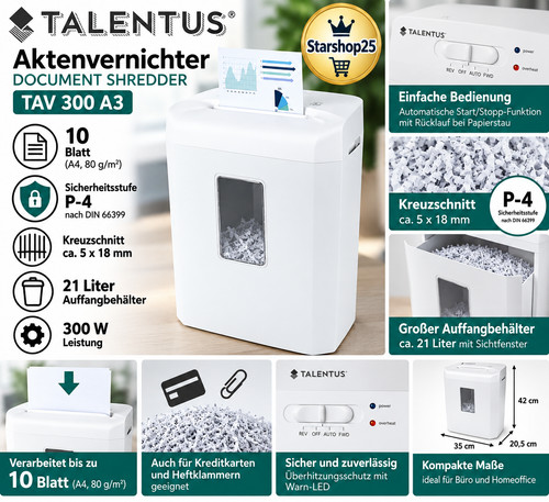 Talentus aktenvernichter - aktenvernichter, 10